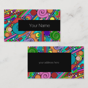 Hand And Digitally Painted Pattern Art 12 Business Card