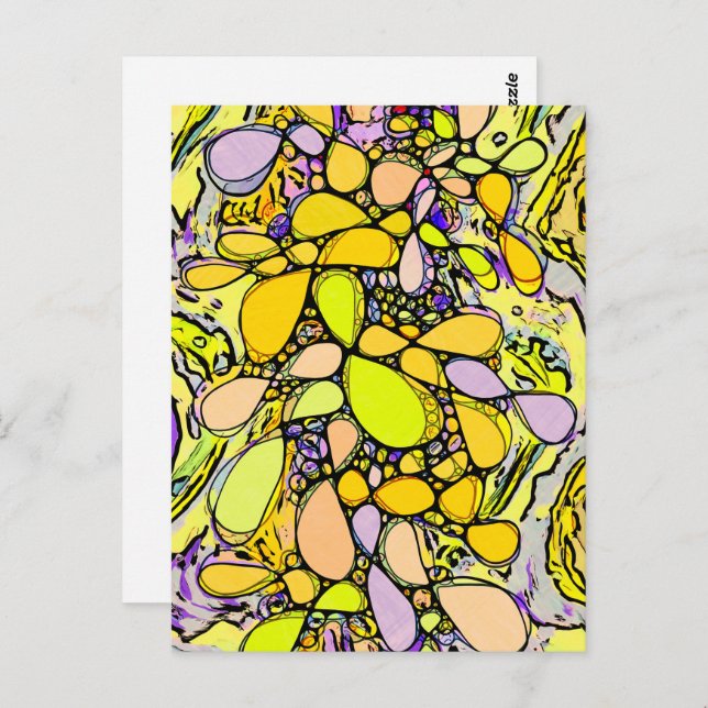 Hand And Digitally Painted Pattern Art 13 Postcard (Front/Back)