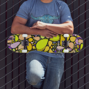Hand And Digitally Painted Pattern Art 13 Skateboard