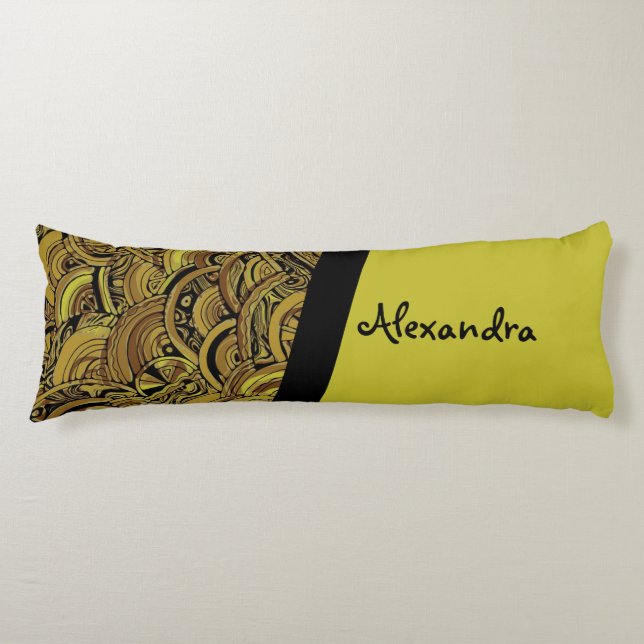 Hand And Digitally Painted Pattern Art 15 Body Cushion (Front)