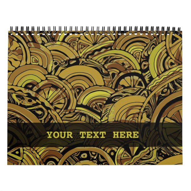 Hand And Digitally Painted Pattern Art 15 Calendar (Cover)