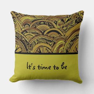Hand And Digitally Painted Pattern Art 15 Cushion