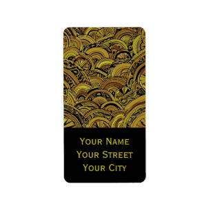Hand And Digitally Painted Pattern Art 15 Label