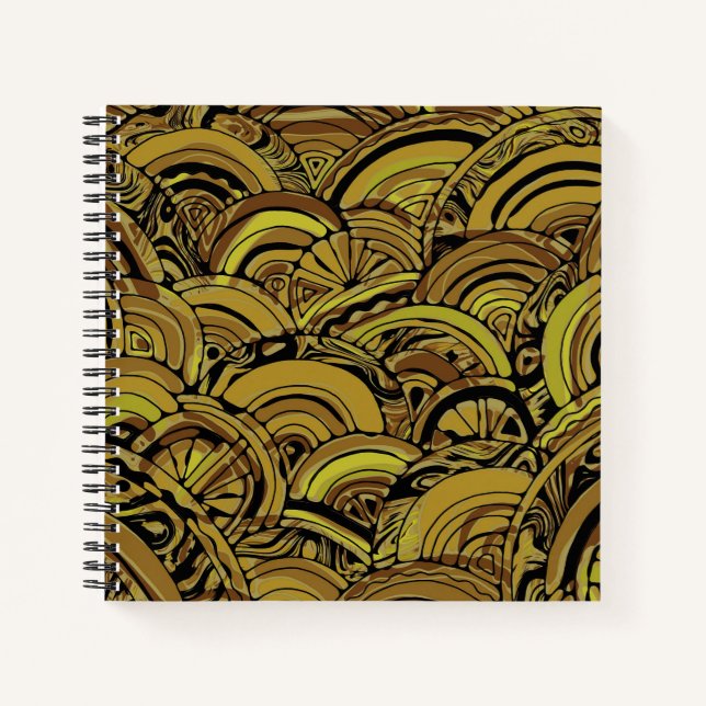 Hand And Digitally Painted Pattern Art 15 Notebook (Front)