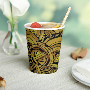 Hand And Digitally Painted Pattern Art 15 Paper Cups