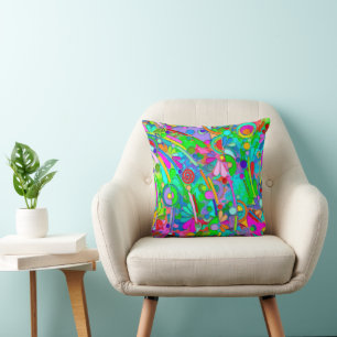 Hand And Digitally Painted Pattern Art 18 Cushion