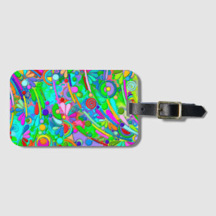 Hand And Digitally Painted Pattern Art 18 Luggage Tag