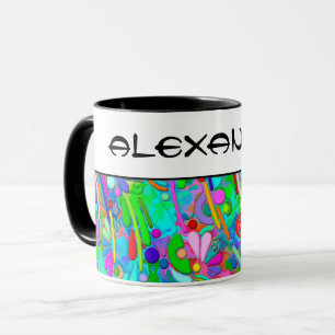 Hand And Digitally Painted Pattern Art 18 Mug