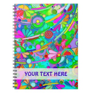 Hand And Digitally Painted Pattern Art 18 Notebook