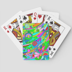 Hand And Digitally Painted Pattern Art 18 Playing Cards