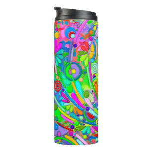Hand And Digitally Painted Pattern Art 18 Thermal Tumbler
