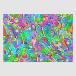 Hand And Digitally Painted Pattern Art 18 Tissue Paper