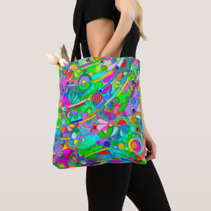 Hand And Digitally Painted Pattern Art 18 Tote Bag