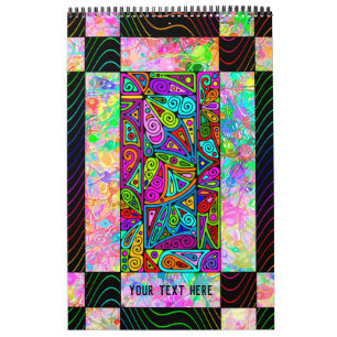 Hand And Digitally Painted Pattern Art 1 - DIY Calendar