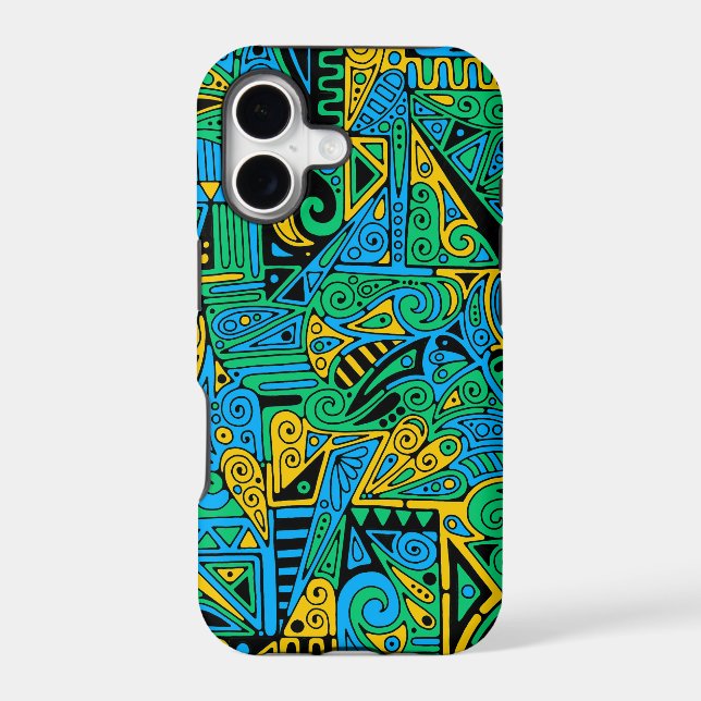 Hand And Digitally Painted Pattern Art 21 (Back)