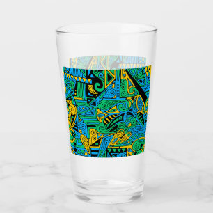 Hand And Digitally Painted Pattern Art 21 Glass