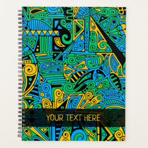 Hand And Digitally Painted Pattern Art 21 Planner
