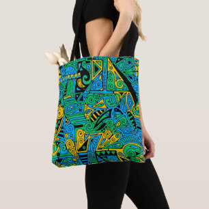 Hand And Digitally Painted Pattern Art 21 Tote Bag