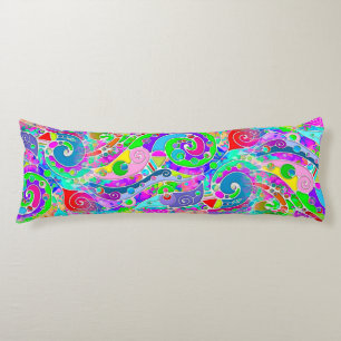 Hand And Digitally Painted Pattern Art 22 Body Cushion