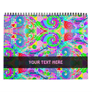 Hand And Digitally Painted Pattern Art 22 Calendar