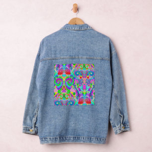 Hand And Digitally Painted Pattern Art 22 Denim Jacket