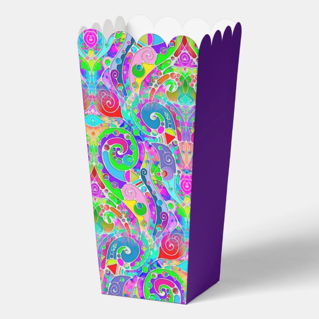 Hand And Digitally Painted Pattern Art 22 Favour Box (Back)