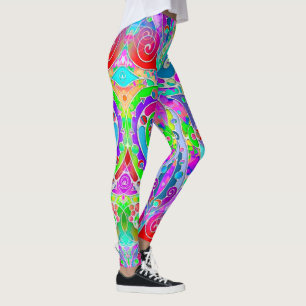 Hand And Digitally Painted Pattern Art 22 Leggings