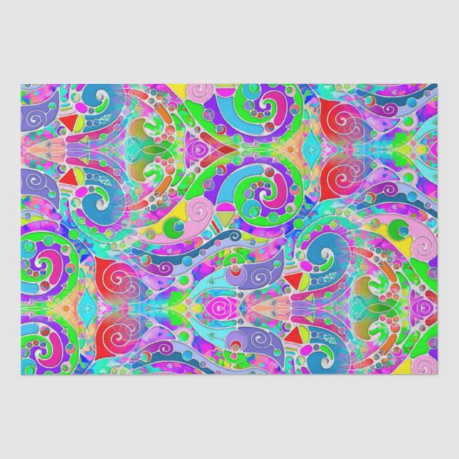 Hand And Digitally Painted Pattern Art 22 Tissue Paper (Front)