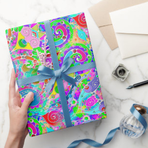 Hand And Digitally Painted Pattern Art 22 Wrapping Paper