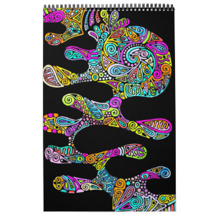 Hand And Digitally Painted Pattern Art 28 Calendar
