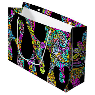 Hand And Digitally Painted Pattern Art 28 Large Gift Bag