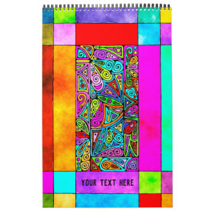 Hand And Digitally Painted Pattern Art 2 - DIY Calendar