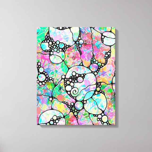 Hand And Digitally Painted Pattern Art 31 Canvas Print (Front)
