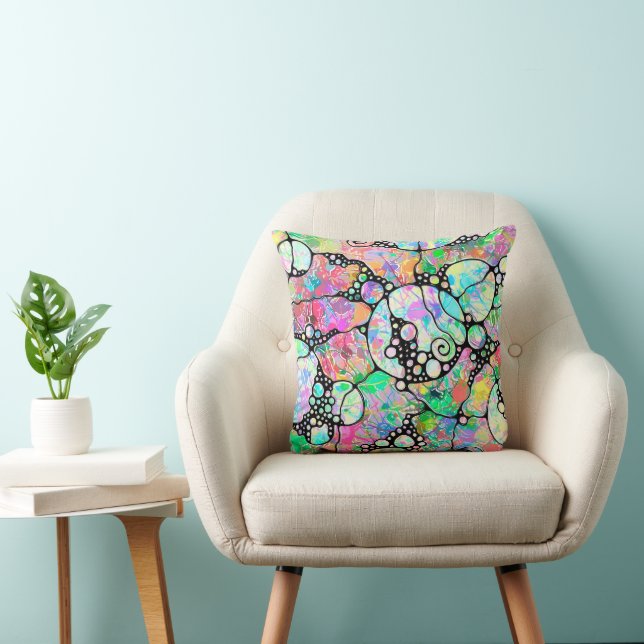 Hand And Digitally Painted Pattern Art 31 Cushion (Chair)