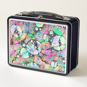 Hand And Digitally Painted Pattern Art 31 Metal Lunch Box
