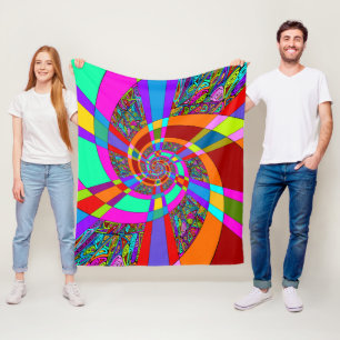 Hand And Digitally Painted Pattern Art 3 Fleece Blanket