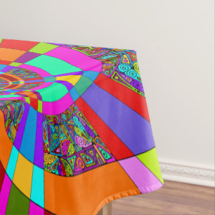 Hand And Digitally Painted Pattern Art 3 Tablecloth