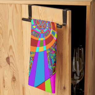 Hand And Digitally Painted Pattern Art 3 Tea Towel