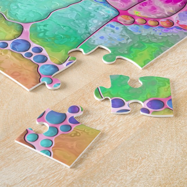 Hand And Digitally Painted Pattern Art 41 Jigsaw Puzzle (Side)