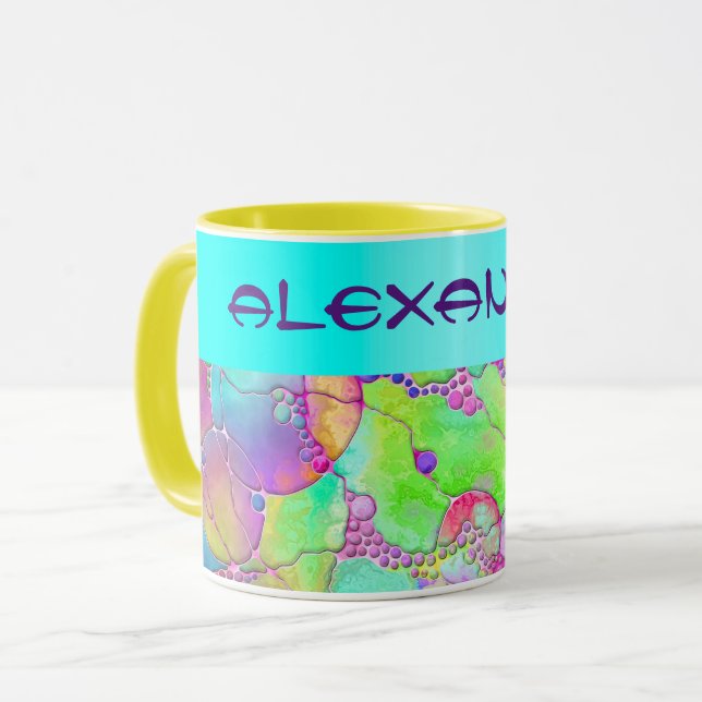 Hand And Digitally Painted Pattern Art 41 Mug (Front Left)