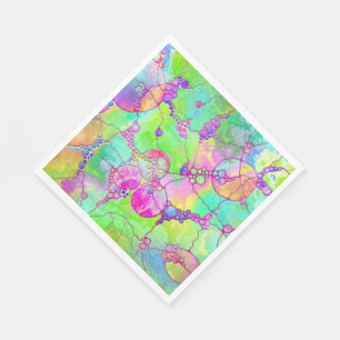 Hand And Digitally Painted Pattern Art 41 Napkin