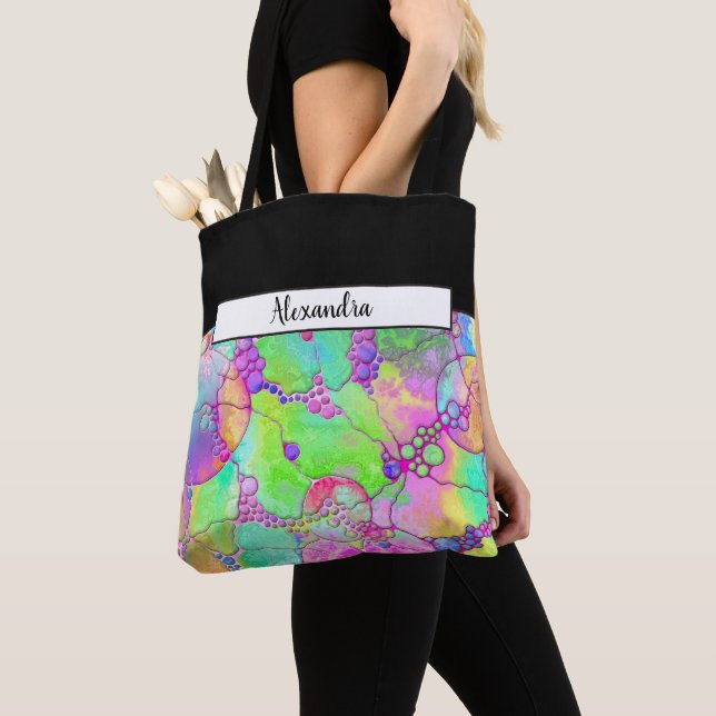 Hand And Digitally Painted Pattern Art 41 Tote Bag (Close Up)