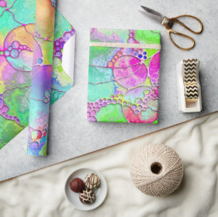 Hand And Digitally Painted Pattern Art 41 Wrapping Paper