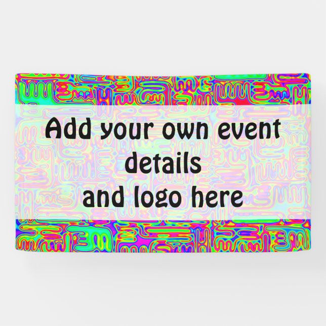 Hand And Digitally Painted Pattern Art 42 Banner (Horizontal)