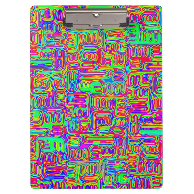 Hand And Digitally Painted Pattern Art 42 Clipboard (Front)
