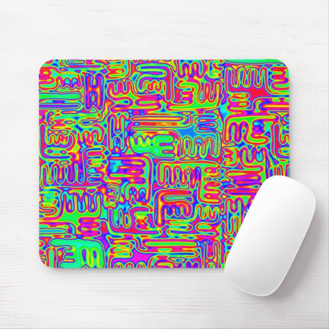 Hand And Digitally Painted Pattern Art 42 Mouse Pad (With Mouse)