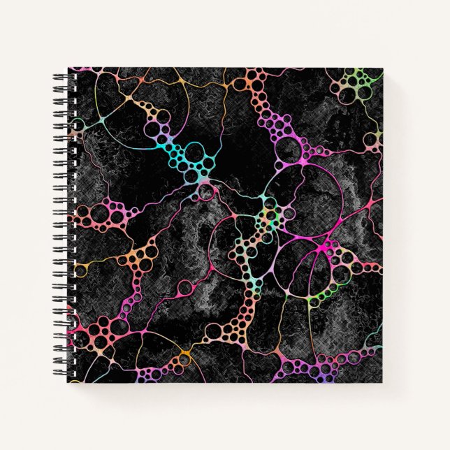 Hand And Digitally Painted Pattern Art 44 Notebook (Front)