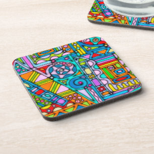 Hand And Digitally Painted Pattern Art 53 Coaster