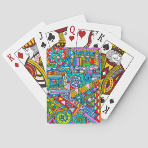 Hand And Digitally Painted Pattern Art 53 Playing Cards