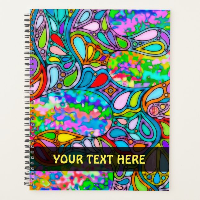 Hand And Digitally Painted Pattern Art 54 Planner (Front)